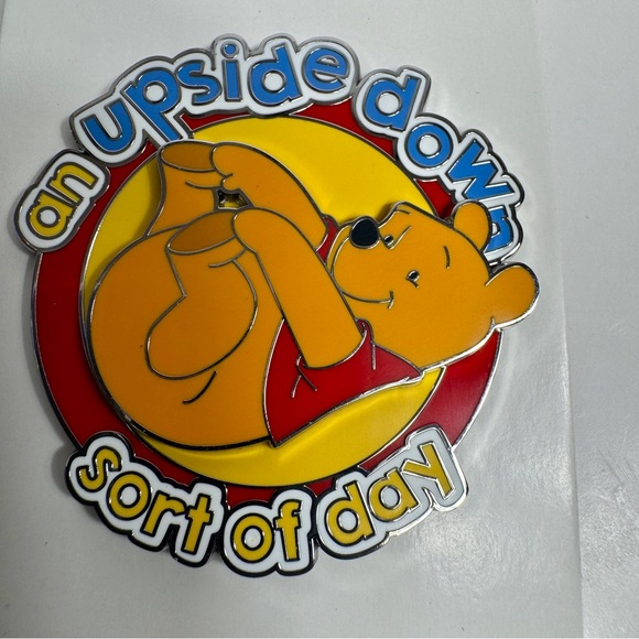 NWT. Disney Parks Winnie the Pooh Upside Down Sort of Day Pin New With Cardback. - Picture 2 of 10